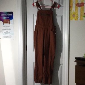 Wild fable burnt orange overalls
